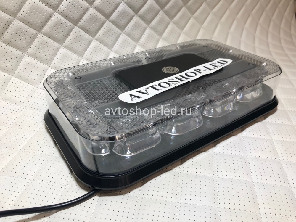 Маяк светодиодный желтый яркий 72 LED 10-30V