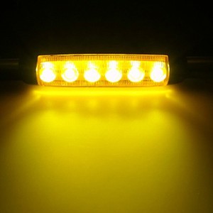 Фонарь габаритный Желтый 6 LED 12/24V