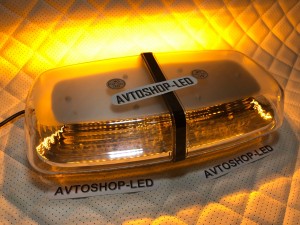 Маяк светодиодный желтый яркий 105 72 LED 10-30V