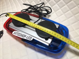 Маяк светодиодный Красно-Синий сверхъяркий 10-30V 31 см