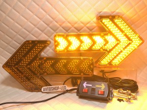 Стрелка желтая LED для дорожных работ 12/24V
