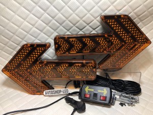 Стрелка желтая LED для дорожных работ 12/24V