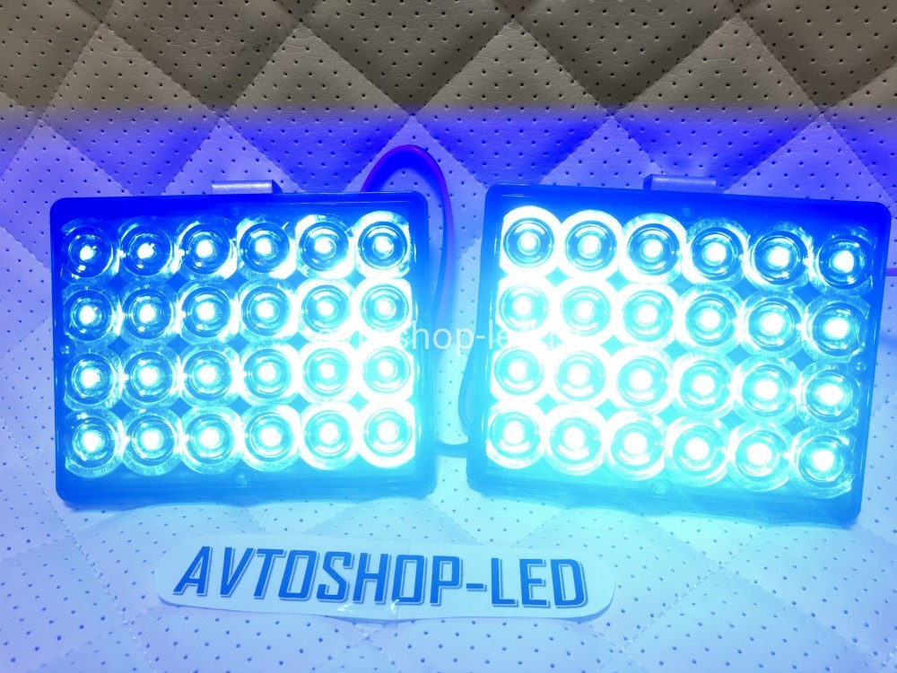 Стробоскопы синие LED F-14 вспышки 12/24V