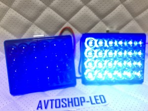 Стробоскопы синие LED F-14 вспышки 12/24V