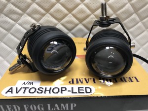 Фaры led Линзы Лазерные с кронштейном 12/24V 30W Белые/ Желтые