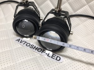 Фaры led Линзы Лазерные с кронштейном 12/24V 30W Белые/ Желтые