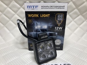 Фонарь светодиодный MTF LIGHT 12W 12/24В, 12Вт, 1100лм, 6000К