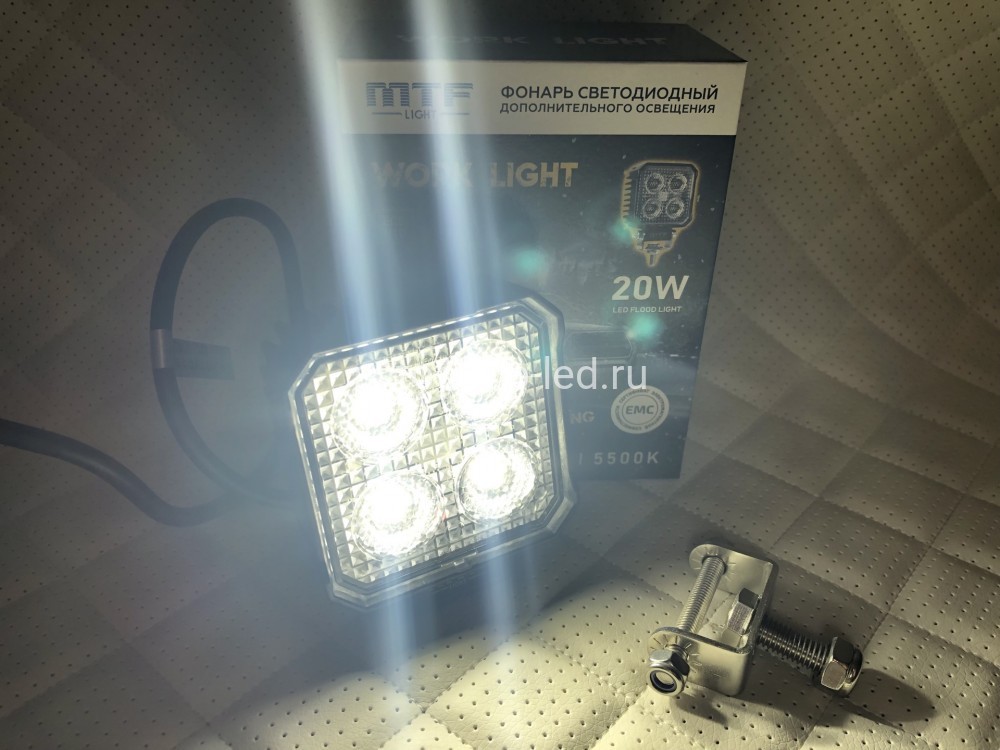 Фонарь светодиодный MTF LIGHT 20W 12/24В, 20Вт, 2000лм, 5500К