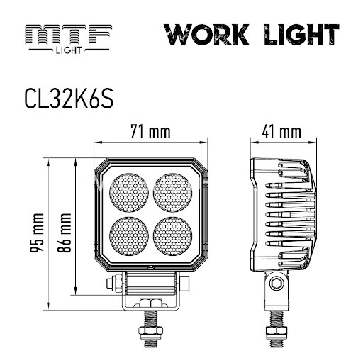 Фонарь светодиодный MTF LIGHT 20W 12/24В, 20Вт, 2000лм, 5500К