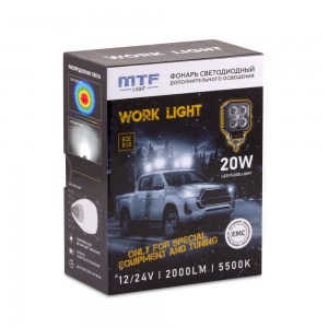 Фонарь светодиодный MTF LIGHT 20W 12/24В, 20Вт, 2000лм, 5500К