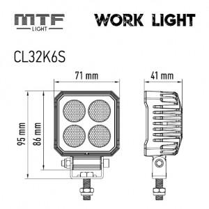 Фонарь светодиодный MTF LIGHT 20W 12/24В, 20Вт, 2000лм, 5500К