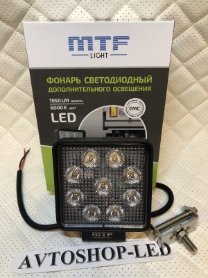 Фонарь светодиодный MTF LIGHT 15W 12-60В, 1950лм, 6000К