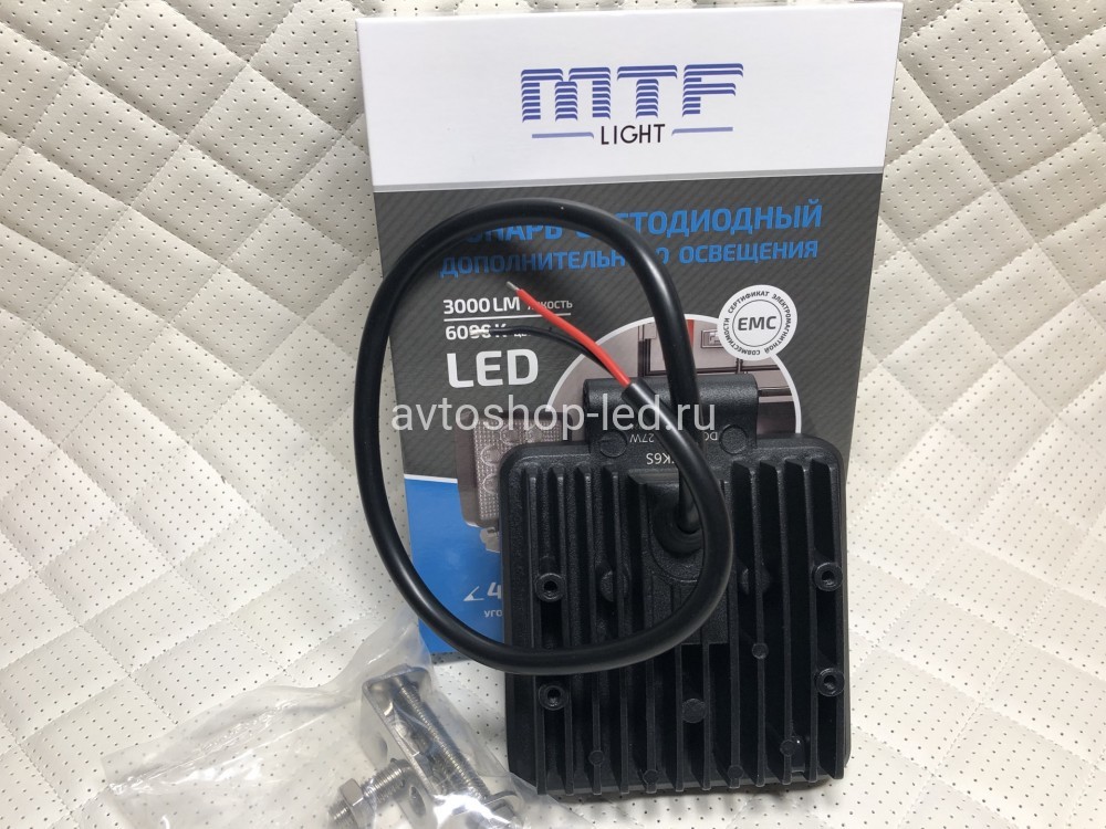 Фонарь светодиодный MTF LIGHT 27W 12-60В, 3000лм, 6000К