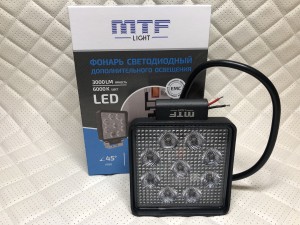 Фонарь светодиодный MTF LIGHT 27W 12-60В, 3000лм, 6000К