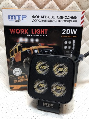Прожектор светодиодный MTF LIGHT серия MAXIMUM BLACK 9-36В, 2000лм, 20W