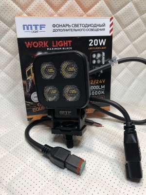 Прожектор светодиодный MTF LIGHT серия MAXIMUM BLACK 9-36В, 2000лм, 20W