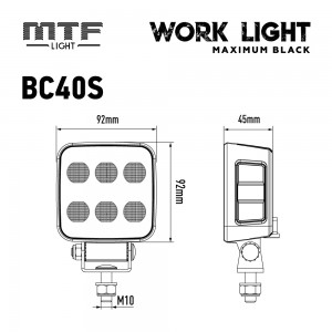 Прожектор светодиодный MTF LIGHT серия MAXIMUM BLACK 9-36В, 4000лм, 40W