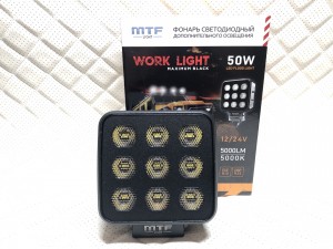 Прожектор светодиодный MTF LIGHT серия MAXIMUM BLACK 9-36В, 5000лм 50W