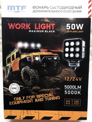 Прожектор светодиодный MTF LIGHT серия MAXIMUM BLACK 9-36В, 5000лм 50W