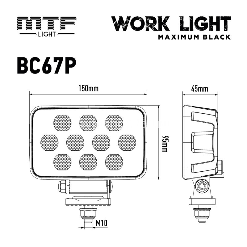 Прожектор светодиодный MTF LIGHT серия MAXIMUM BLACK 9-36В, 7000лм 60W