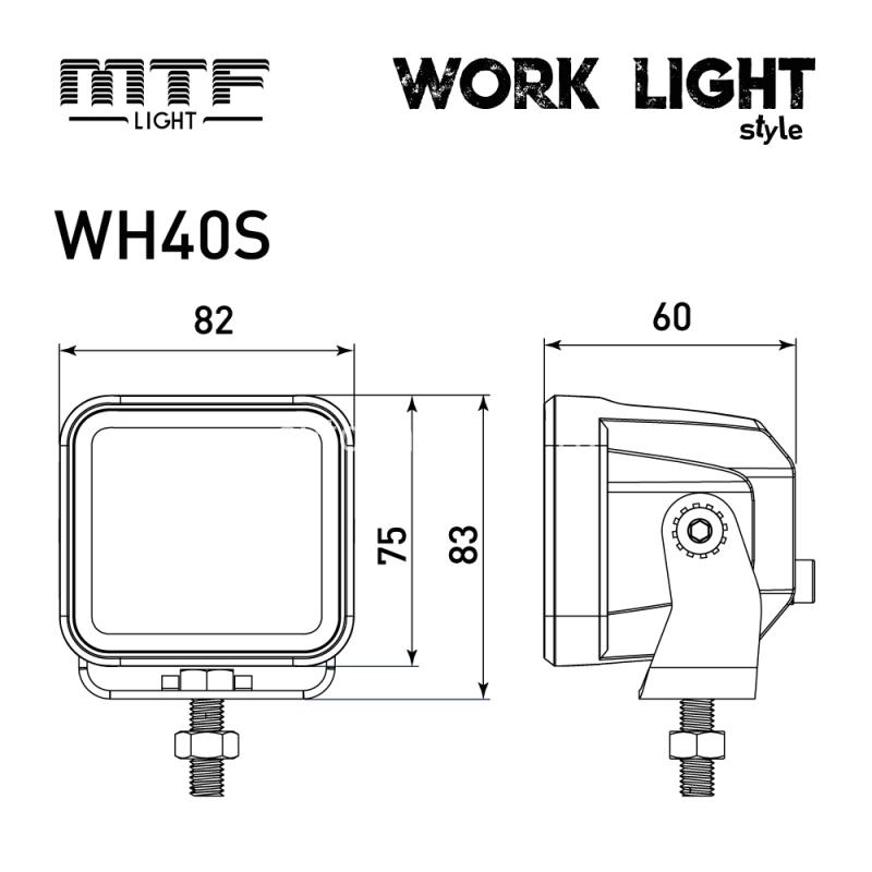 Прожектор светодиодный MTF LIGHT серия STYLE 12/24В, 40Вт, 3000лм