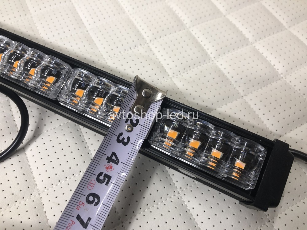 Стробоскоп под стекло желтый LED 93 см 12/24V