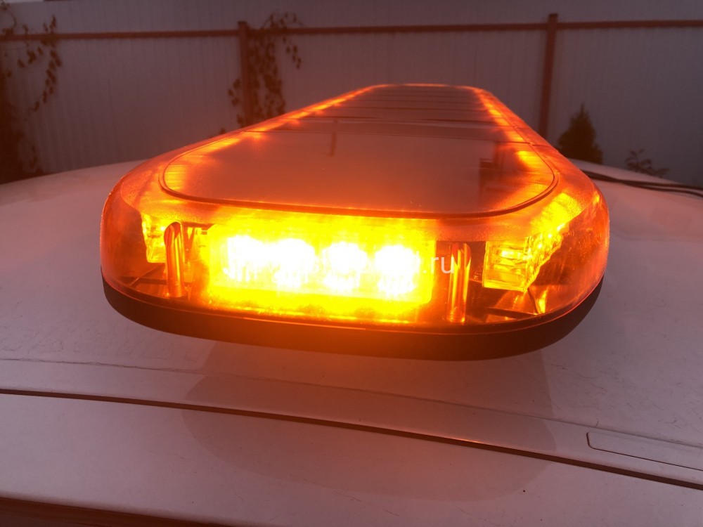 Мигалка светодиодная оранжевая 88LED 127 см 12/24V С цифровым пультом