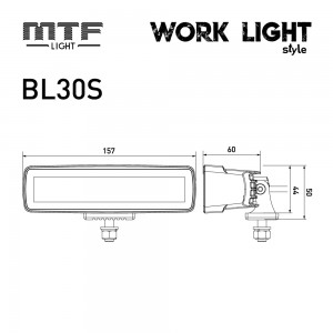 Фара светодиодная MTF LIGHT серия STYLE 12/24В, 20W, 1950лм