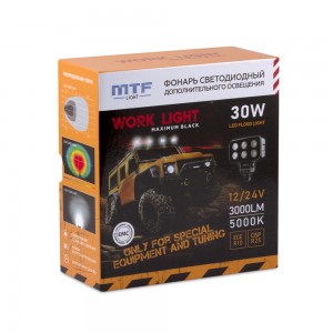 Прожектор светодиодный MTF LIGHT MAXIMUM BLACK 9-36В, 3000лм 30W