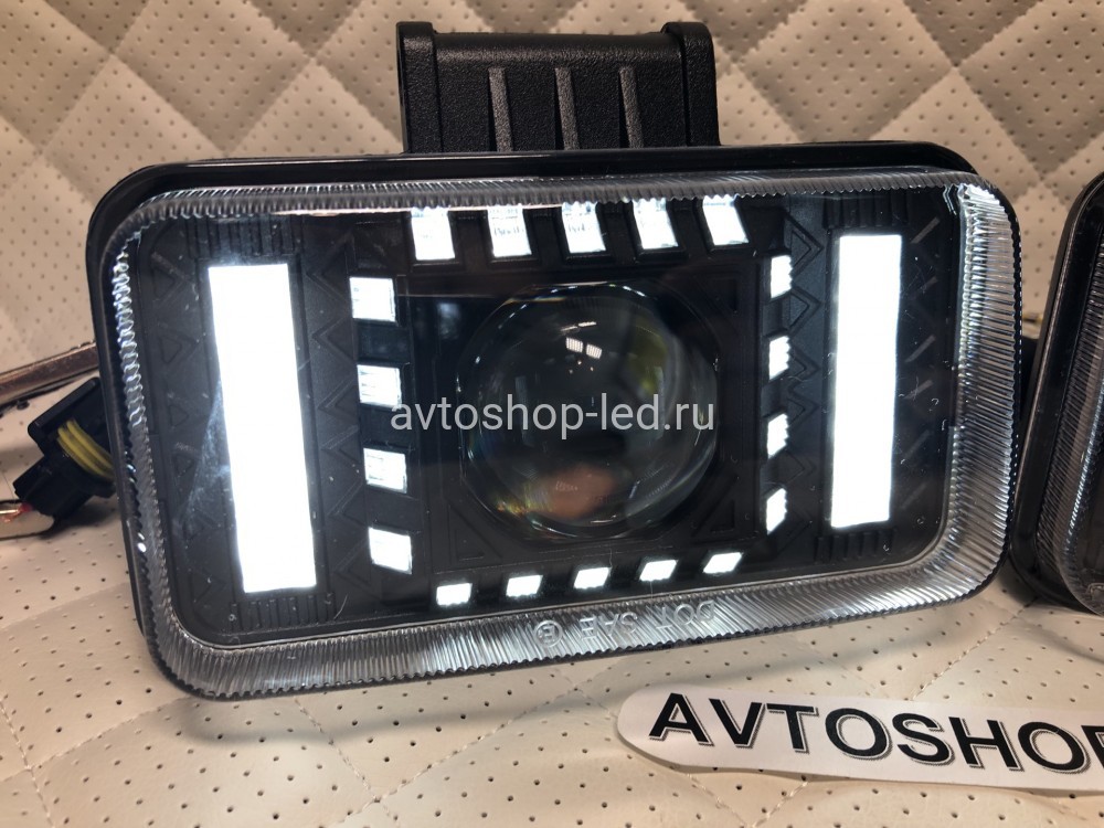 Фары птф Линзы Bi LED с дхо 12/24V