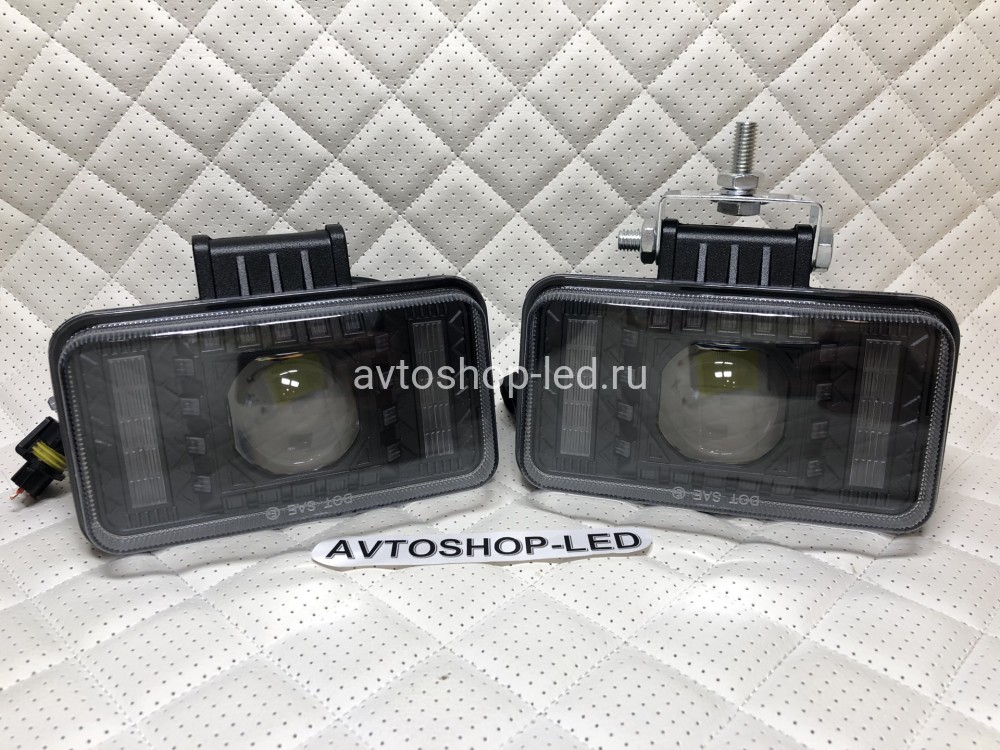 Фары птф Линзы Bi LED с дхо 12/24V