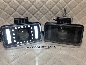 Фары птф Линзы Bi LED с дхо 12/24V