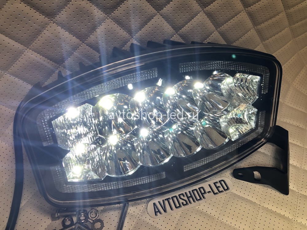 Светодиодные фары Прожектор LED с дхо для авто 12/24V 2 шт