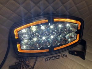 Светодиодные фары Прожектор LED с дхо для авто 12/24V 2 шт