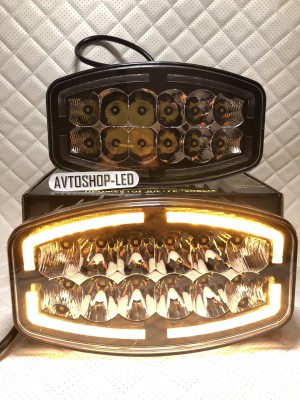 Светодиодные фары Прожектор LED с дхо для авто 12/24V 2 шт