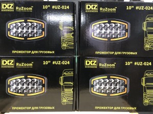 Светодиодные фары Прожектор LED с дхо для авто 12/24V 4 шт