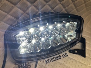 Светодиодные фары Прожектор LED с дхо для авто 12/24V 4 шт