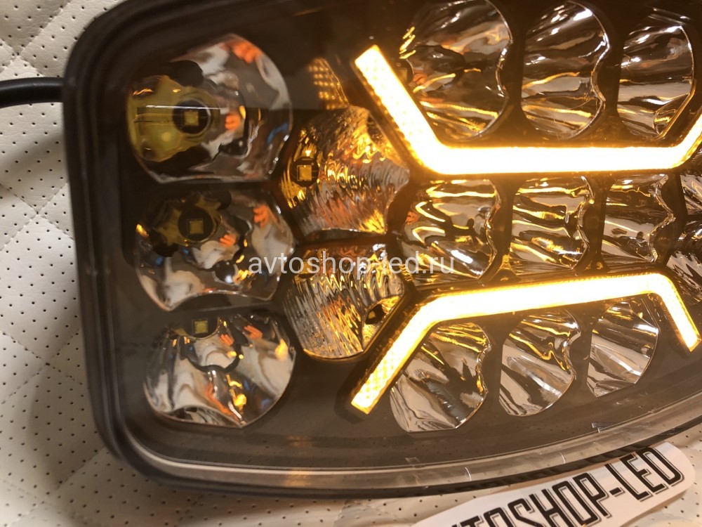 Светодиодная фара Прожектор LED с дхо для авто 12/24V