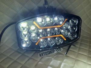 Светодиодная фара Прожектор LED с дхо для авто 12/24V