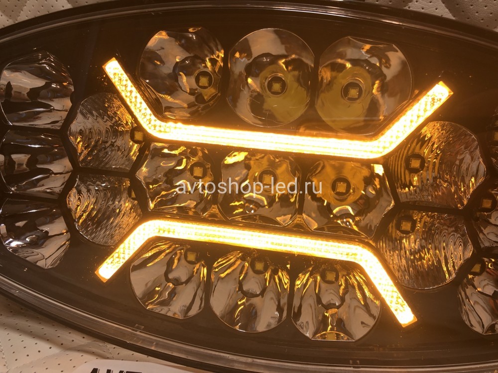 Светодиодные фары Прожектор LED с дхо для авто 12/24V 4 шт