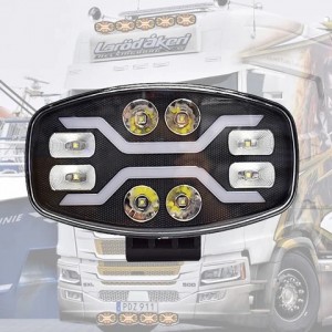 Светодиодная фара led дальнего света с дхо для авто 12/24V.