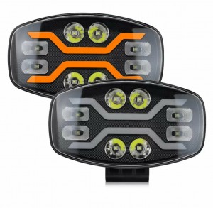 Светодиодные фары led дальнего света с дхо для авто 12/24V 2 шт