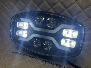 Светодиодные фары led дальнего света с дхо для авто 12/24V 4 шт