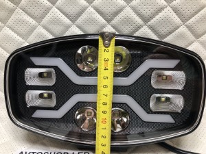 Светодиодные фары led дальнего света с дхо для авто 12/24V 4 шт