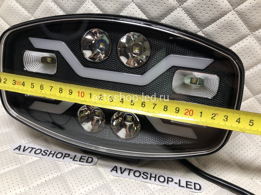 Светодиодные фары led дальнего света с дхо для авто 12/24V 5 шт