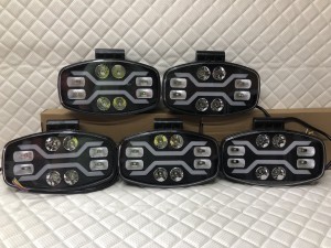 Светодиодные фары led дальнего света с дхо для авто 12/24V 5 шт