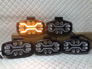 Светодиодные фары led дальнего света с дхо для авто 12/24V 5 шт
