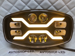 Светодиодные фары led дальнего света с дхо для авто 12/24V 5 шт