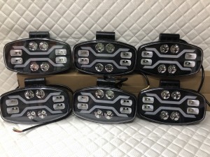 Светодиодные фары led дальнего света с дхо для авто 12/24V 6 шт