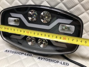 Светодиодные фары led дальнего света с дхо для авто 12/24V 6 шт